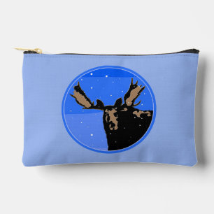 Pochette À Accessoires Moose en hiver - Art original de la faune
