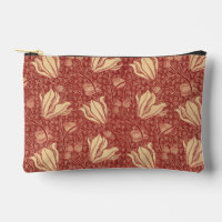 Morris Inspiré Lily Flower Botanique Rouge Textile