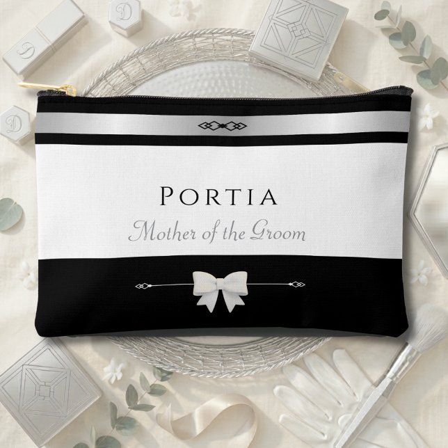 Pochette À Accessoires Mother of the Groom Gift | Modern Luxury Makeup (Celebrating family and new beginnings. A personalized gift for the Mother of the Groom.)