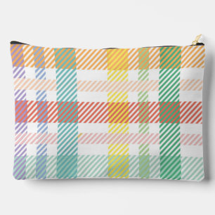 Pochette À Accessoires Motif à carreaux uni de couleur claire et coloré