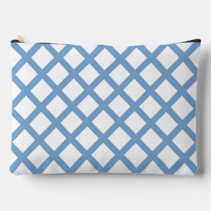Pochette À Accessoires Motif à rayures diamantées Harlequin bleu blanc gr