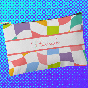 Pochette À Accessoires Motif Abstrait Coloré Unique Monogrammé