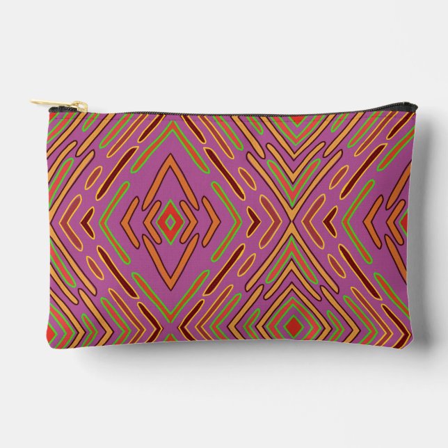 Pochette À Accessoires Motif abstrait de circuits futuristes  (Recto)