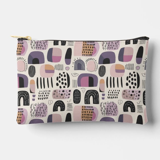 Pochette À Accessoires Motif abstrait géométrique bohème (Recto)