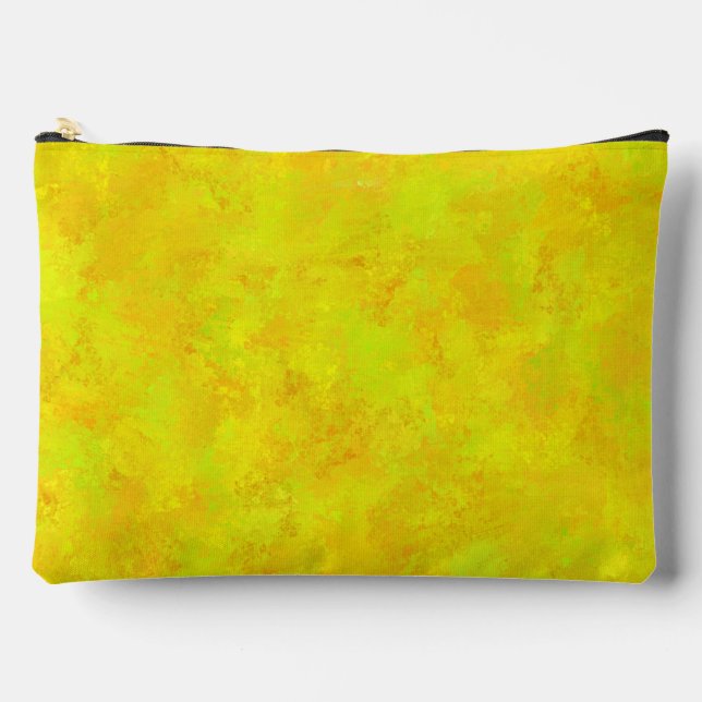 Pochette À Accessoires Motif Abstrait Grand Orange Jaune Vert (Recto)