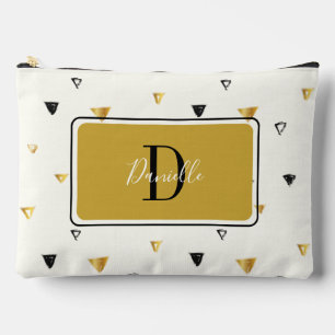 Pochette À Accessoires Motif Abstrait Monogramme Écriture Moderne Personn