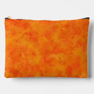Pochette À Accessoires Motif Abstrait Orange Grand