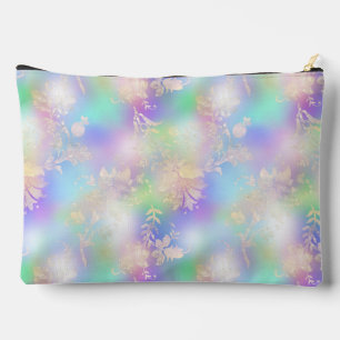 Pochette À Accessoires Motif arc-en-ciel dégradant et or fleuri