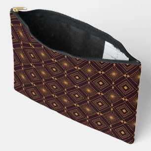 Pochette À Accessoires Motif Art Déco avec des formes de diamant géométri
