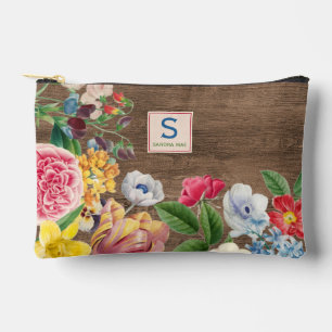 Pochette À Accessoires Motif artistique de bouquet floral de fleurs sauva
