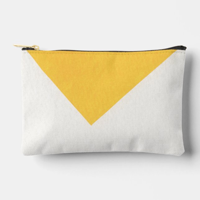 Pochette À Accessoires Motif blanc / couleur jaune (Recto)