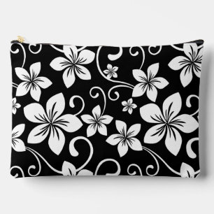 POCHETTE À ACCESSOIRES MOTIF BLEU HAWAII EN NOIR