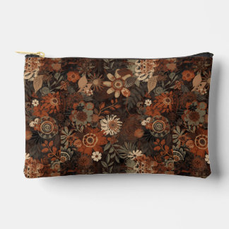Pochette À Accessoires Motif botanique terracotta sage boho foncé