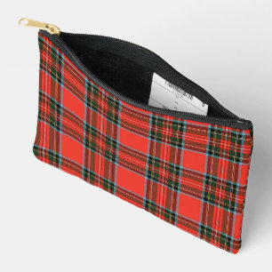 Pochette À Accessoires Motif carreaux rouge noir et blanc