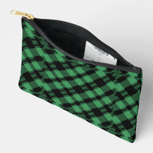 Pochette À Accessoires Motif carreaux vert classique pour les fêtes