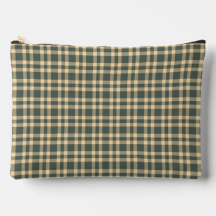 Pochette À Accessoires Motif carreaux vert jaune grand