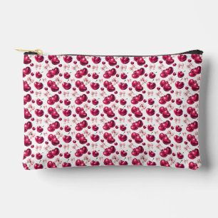 Pochette À Accessoires Motif Cerise Coquette Rose Esthétique