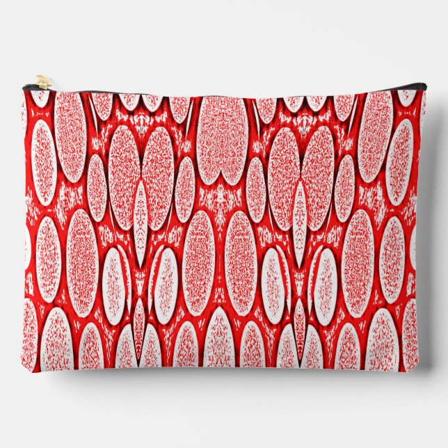 Pochette À Accessoires Motif classique tendance texture rouge (Recto)