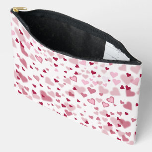 Pochette À Accessoires Motif Cœurs Adorables Rose