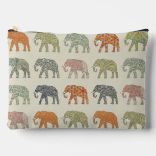 Pochette À Accessoires Motif contemporain d'éléphant animal coloré