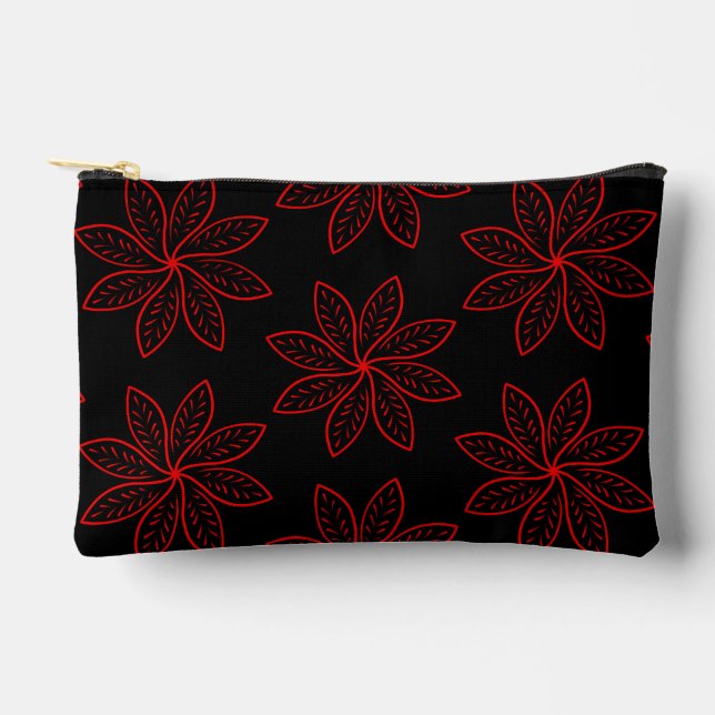 Pochette À Accessoires Motif criminel sur noir (Recto)