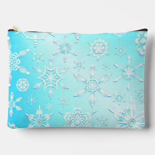 Pochette À Accessoires Motif Crystal Snowflakes