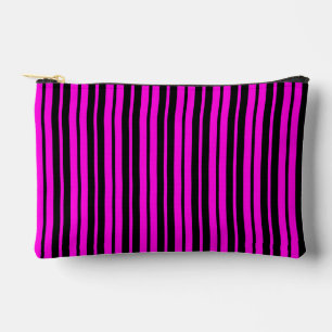 Pochette À Accessoires Motif de bandes verticales violettes noires