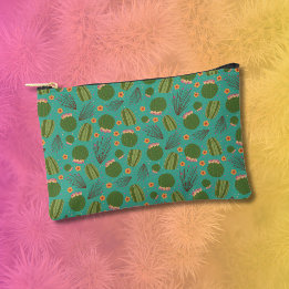 Pochette À Accessoires Motif de cactus du désert d'Arizona et d'ocotillo