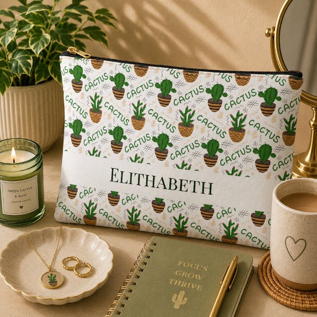 Pochette À Accessoires Motif de cactus sauvage (Créateur téléchargé)