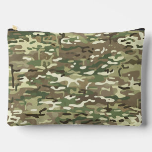 Pochette À Accessoires Motif de camouflage forestier vert bois
