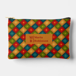 Pochette À Accessoires Motif de carré de nom initial personnalisé Monogra