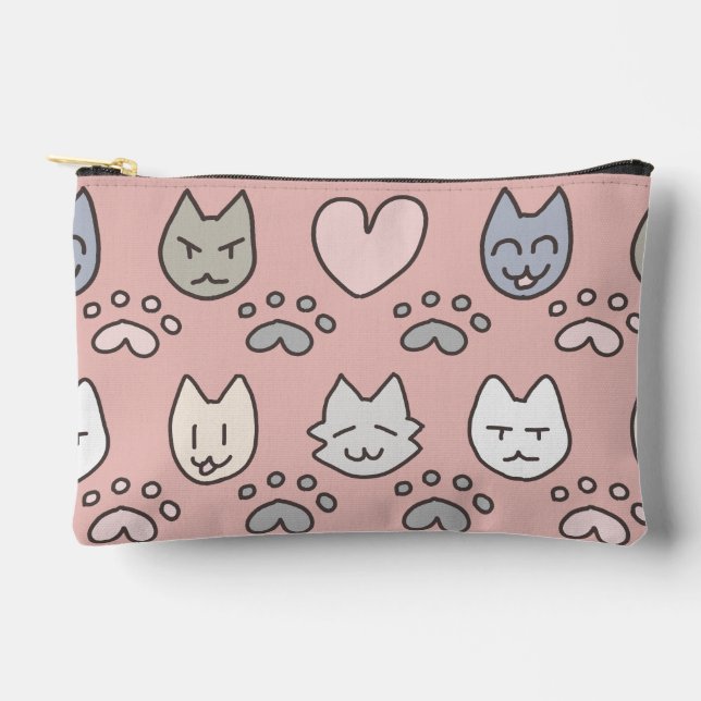 Pochette À Accessoires Motif de chats mignons (Recto)