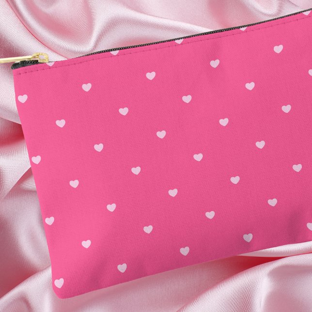 Pochette À Accessoires Motif de coeur simple rose moderne (Créateur téléchargé)