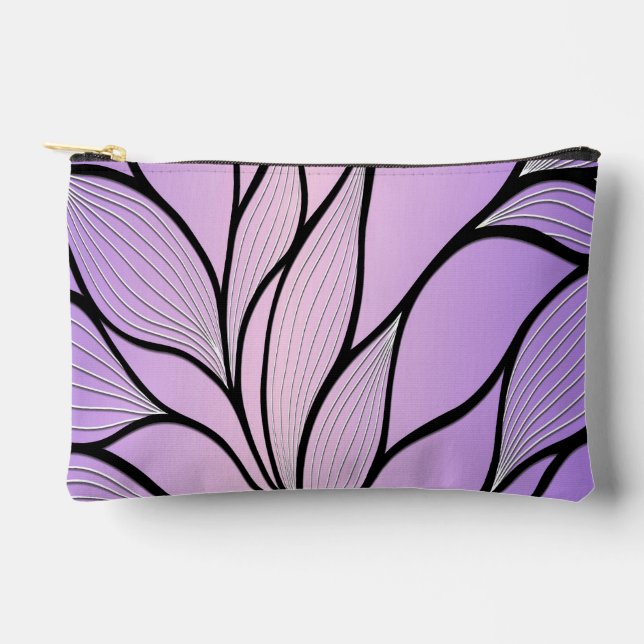 Pochette À Accessoires Motif de congé créatif violet nacré (Recto)