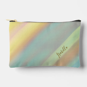 Pochette À Accessoires Motif de coquillage côtier de plage Nom personnali