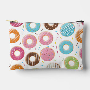 Pochette À Accessoires Motif de Donuts Colorés Rétro pour une Fête Amusan