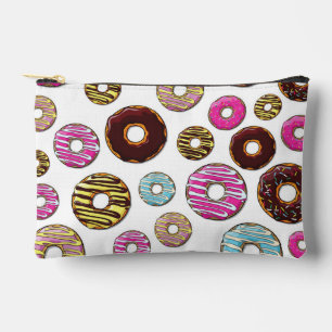 Pochette À Accessoires Motif De Donuts, Donuts Colorés, Saupoudrages