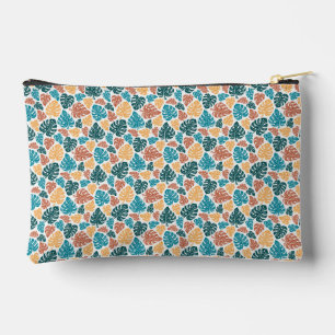 Pochette À Accessoires Motif de feuille de Monstera Tropical - Nature col