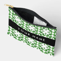 Motif de feuille, feuilles vertes, Votre Nom