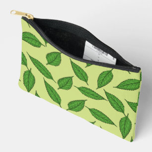 Pochette À Accessoires Motif De Feuilles, Motif De Feuilles, Feuilles De 