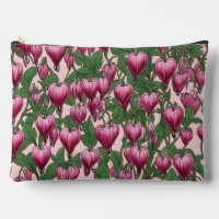Motif de fleur de coeur à saignement rose