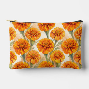 Pochette À Accessoires Motif de fleurs de souci orange
