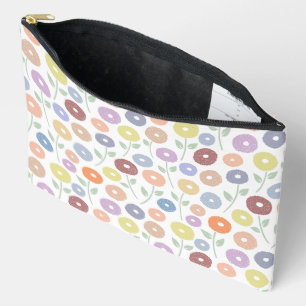 Pochette À Accessoires Motif de fleurs floues Pastels sur fond blanc