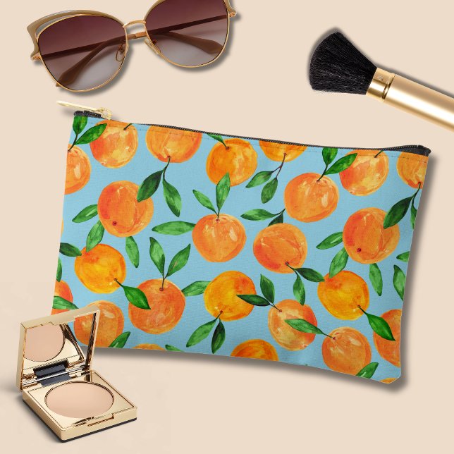 Pochette À Accessoires Motif de fruits oranges agrumes (Oranges pattern fruity cosmetic pouch)