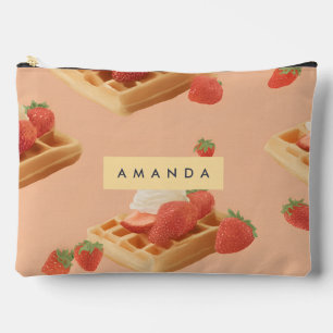 Pochette À Accessoires Motif de gaufre sucrée personnalisée