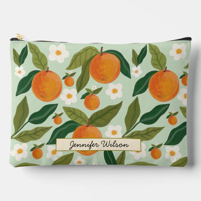 Pochette À Accessoires Motif de jardin de citron isolé (Recto)