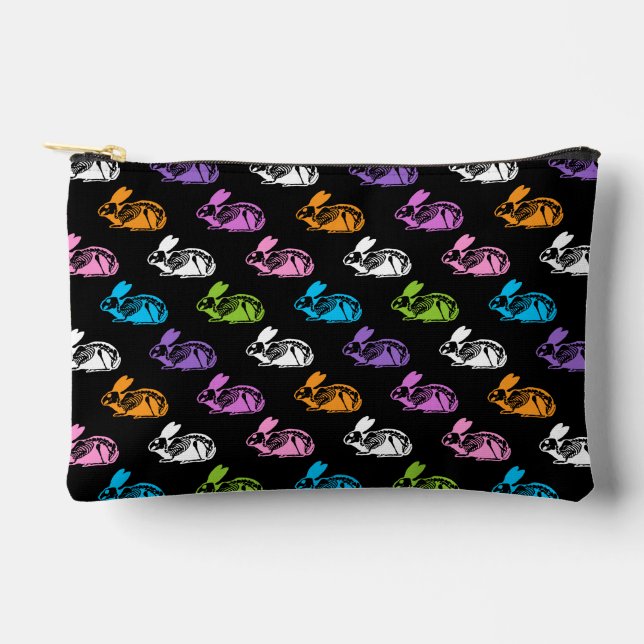 Pochette À Accessoires Motif de lapin squelette (Recto)