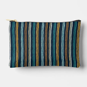 Pochette À Accessoires motif de lignes verticales abstraites
