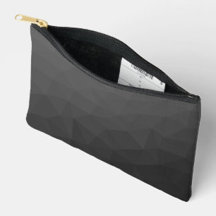 Pochette À Accessoires Motif de maillage géométrique gris foncé