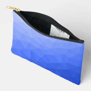 Pochette À Accessoires Motif de maille géométrique à dégradé bleu foncé
